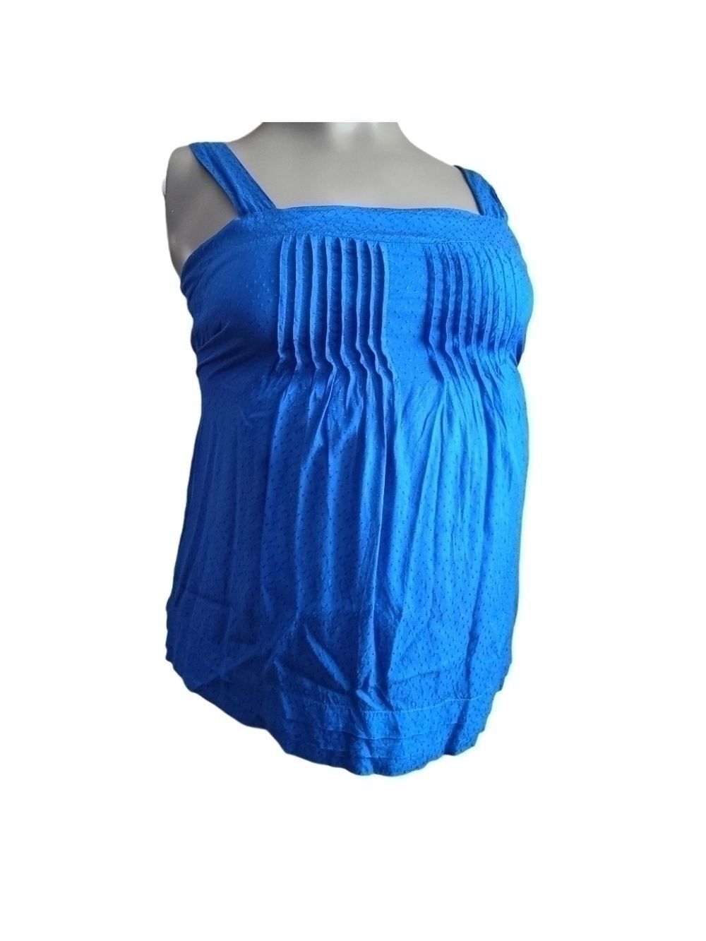 XXL - Thyme Maternity | Sleeveless Swiss Dot Pleat Blouse